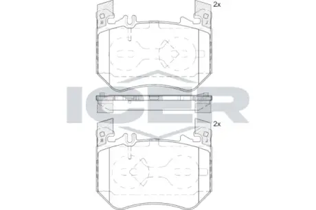 Фото колодки гальмівні (передні) MB S-class (W223) 20- (Brembo) ICER 182439 Колодки гальмівні (передні) MB S-class (W223) 20- (Brembo) ICER 182439