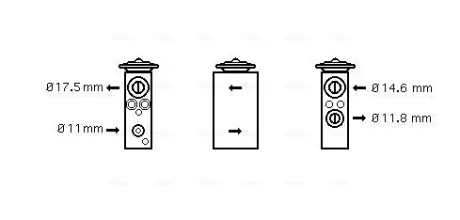 Расширительный клапан, кондиционер AVA COOLING DN1258