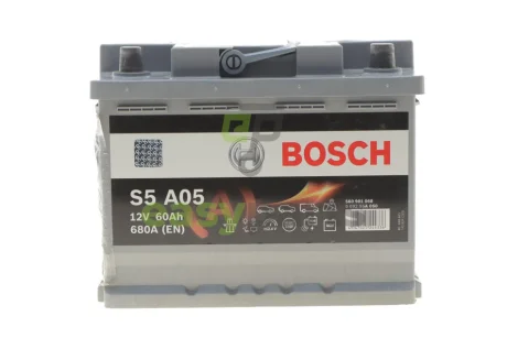 Акумуляторна батарея 60Ah/680A (242x175x190/+R/B13) (Start-Stop AGM) дата виробництва 2022 рік BOSCH DSC0092S5A050