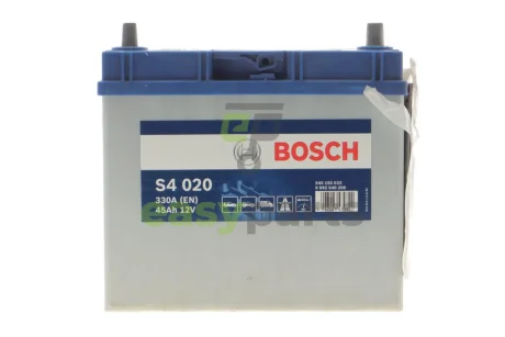 Акумуляторна батарея 45Ah/330A (238x129x227/+R/B00) Азія / дата виробництва 2023 р. BOSCH DSC0092S40200