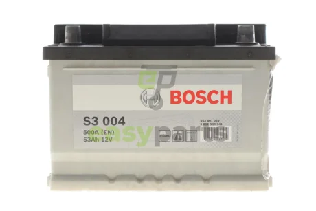 Акумуляторна батарея 53Ah/500A (242x175x175/+R/B13) дата виробництва 2023 рік. BOSCH DSC0092S30041