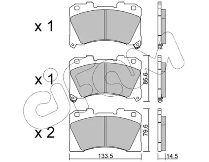 Фото toyota комплект гальмівних колодок передні yaris (_p21_, _pa1_, _ph1_) 1.6 gr 4wd (gxpa16) 20- CIFAM 822-1288-0 TOYOTA Комплект гальмівних колодок передні YARIS (_P21_, _PA1_, _PH1_) 1.6 GR 4WD (GXPA16) 20- CIFAM 822-1288-0