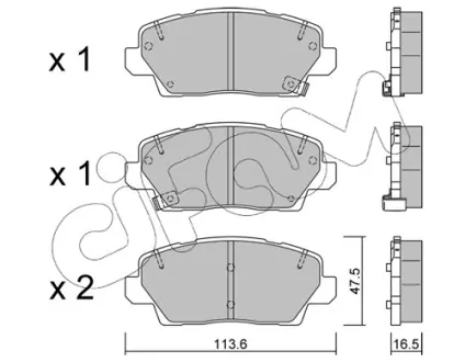Фото hyundai колодки гальмівні передні picanto iii 1.0 CIFAM 822-1302-0 HYUNDAI Колодки гальмівні передні PICANTO III 1.0 CIFAM 822-1302-0