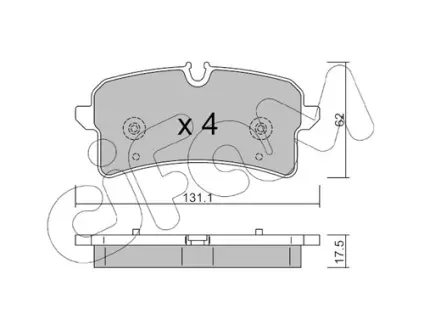 Фото audi колодки гальм. задн. a6 c7 avant (4g5, 4gd) rs6 performance quattro 15-18, a7 sportback (4ga, 4gf) rs7 quattro 13-18 CIFAM 822-1261-0 AUDI колодки гальм. задн. A6 C7 Avant (4G5, 4GD) RS6 performance quattro 15-18, A7 Sportback (4GA, 4GF) RS7 quattro 13-18 CIFAM 822-1261-0
