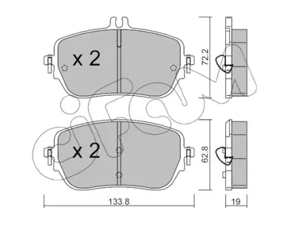 DB Гальм. колодки передн. A-CLASS (W177) A 160 d (177.002) 19-, CLA (C118) CLA 180 (118.384) 19- CIFAM 822-1193-0