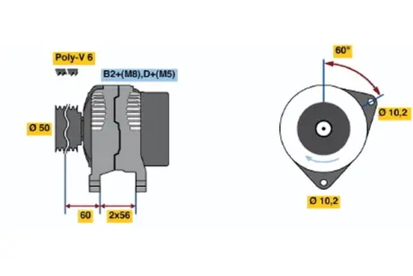 Генератор реставрація BOSCH 0124515005