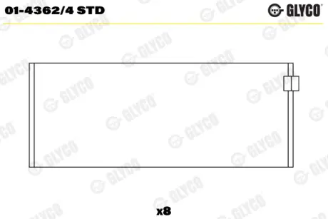 Вкладиш Glyco 0143624STD