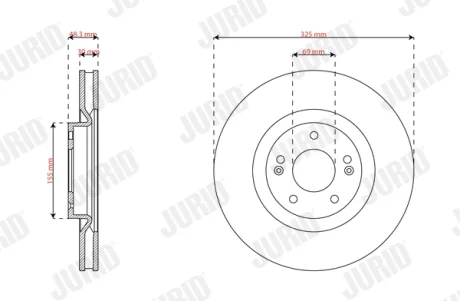 Диск гальмівний Jurid 563894JC