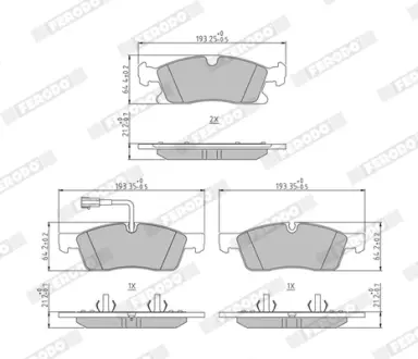 Фото колодки тормозные (передние) Maserati Levante 3.0 16- (Teves) Q+ FERODO FDB5419 Колодки тормозные (передние) Maserati Levante 3.0 16- (Teves) Q+ FERODO FDB5419