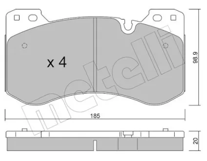 KLOCKI HAM PRZOD Metelli 2214200