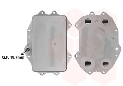 Радіатор масляний AUDI A4 - A8/ Q5/ VW TOUAREG 06/18+ Van Wezel 03013730