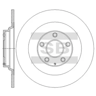 Диск гальмівний Hi-Q (SANGSIN) SD4456