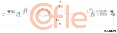 Linka zmiany biegów NI QASHQAI 07- COFLE 922CBNI003