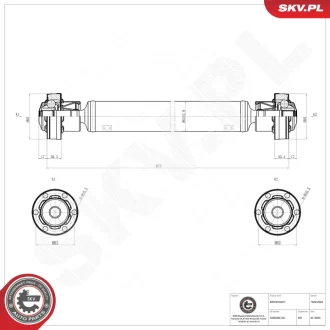 Propshaft SKV GERMANY 76SKV003
