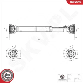 Propshaft SKV GERMANY 76SKV017
