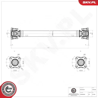 Propshaft SKV GERMANY 76SKV028