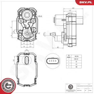 Turbo wastegate actuator SKV GERMANY 95SKV490