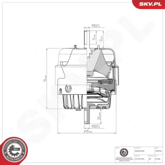 Engine mount SKV GERMANY 75SKV220