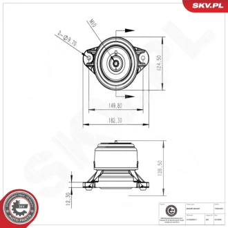 Engine Mounting SKV GERMANY 75SKV297
