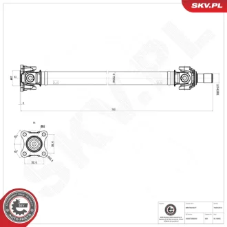 Propshaft SKV GERMANY 76SKV012