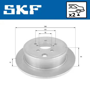 SUBARU диск гальмівний задн. Legacy 09- SKF VKBD 90376 S2