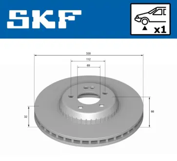 DB диск гальм. передній W205/W213 SKF VKBD 81336 V1