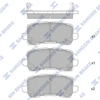 Колодки гальмівні дискові (комплект 4 шт) Hi-Q (SANGSIN) SP4065