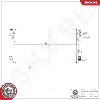 Air conditioning condenser SKV GERMANY 86SKV007