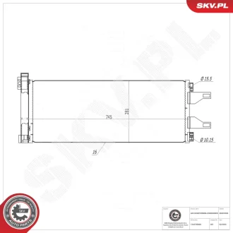 Air conditioning condenser SKV GERMANY 86SKV008