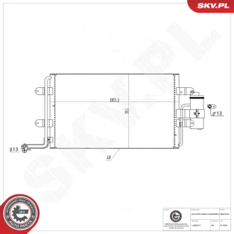 Air conditioning condenser SKV GERMANY 86SKV018