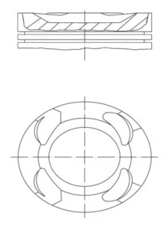 Поршень BMW 3 (F30/F80)/5 (G30/F90)/7 (G11/G12) 14- B58 (82.00mm/STD) MAHLE / KNECHT 081 PI 00124 000