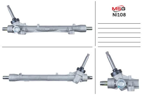 Фото рульова рейка без ГУР нова Nissan NV200 10- MSG NI108 Рульова рейка без ГУР нова Nissan NV200 10- MSG NI108