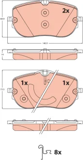 KLOCKI HAM. TRW GDB2549