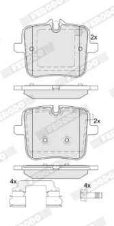 Колодки гальмівні (задні) BMW 5 (G30/F90)/7 (G11/G12)/8 (G15/F92)/X5 (G05)/X6 (G06)/X7 (G07) 17- FERODO FDB5362