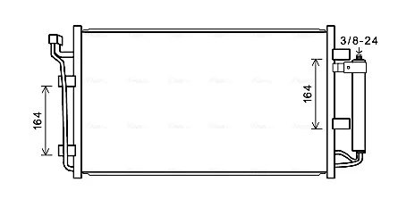 Радиатор кондиционера Nissan Leaf (11-) AVA AVA COOLING DN5387D