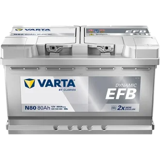 AKUMULATOR 80AH/800A 12V P+ DYNAMIC EFB VARTA 580500080K262