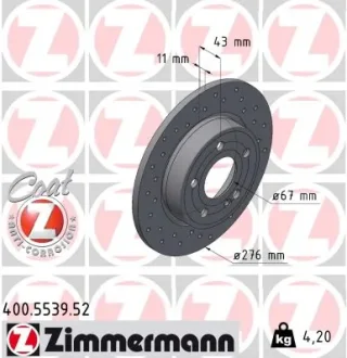 TARCZA HAM./TY┼ü/ DB CLA /C118/ 19- ZIMMERMANN 400553952