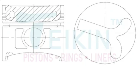 Поршни стандартные (к-кт на мотор) Nissan TD27-T Alfin Gallery TEIKIN 44674AGSTD