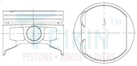 Поршни стандарт +0.50mm (к-кт на мотор) Mitsubishi 4G93-II TEIKIN 43679050