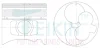 Поршни ремонт +0.50mm(к-кт на мотор) Isuzu 4FD1 TEIKIN 39159050 (фото 1)