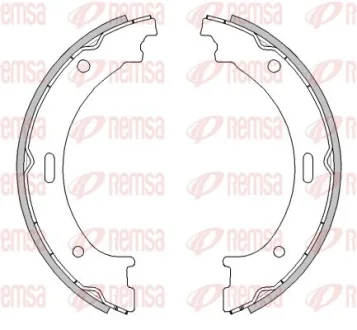 Колодки гальмівні барабанні (комплект 4 шт) REMSA 4464.00