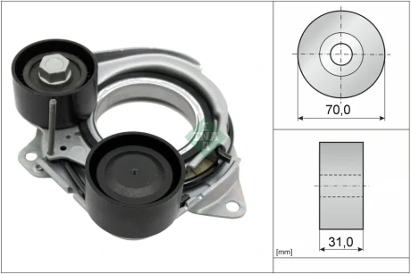 Натяжник ременя генератора BMW X5 (G05/F95) 3.0d xDrive Mild-Hybrid (B57) 20- INA 534 1010 10