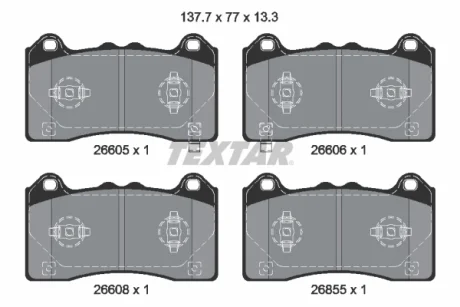 Фото klocki ham przod TEXTAR 2660501 KLOCKI HAM PRZOD TEXTAR 2660501