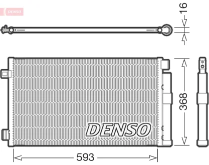 Фото skraplacz FIAT 500E 20- DENSO DCN09147 Skraplacz FIAT 500E 20- DENSO DCN09147