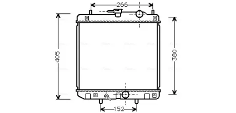 Радіатор, охолодження двигуна AVA COOLING DU2035