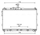 Радіатор двигуна (товщина: 16мм) HYUNDAI H-1 CARGO, H-1 TRAVEL D4CB 02.08- AVA COOLING HYA2402 (фото 1)