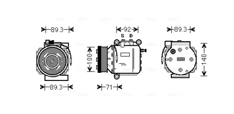 Компресор кондиціонера AVA COOLING SBAK053