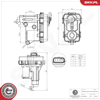 Turbo wastegate actuator SKV GERMANY 95SKV520