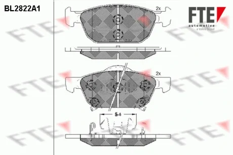 Колодки гальмівні (передні) Honda Civic IX 11-/Civic X 15- (Teves) Q+ FTE 9011005