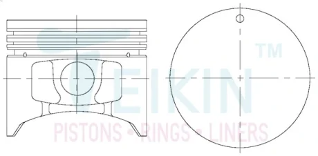 Поршни ремонт (+0.50мм) (к-кт на мотор) Nissan TB42 TEIKIN 44660050